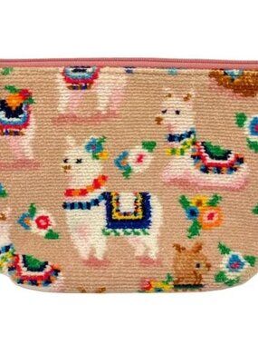 FEILER Beige Pink Multi Pile Pouch